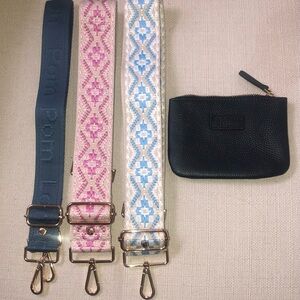 POM POM LONDON PURSE STRAP SET & CHANGE PURSE